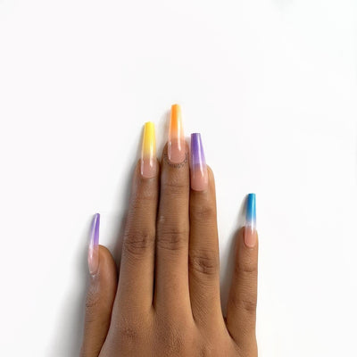 Rainbow Press on Nails in Lagos, Nigeria - All Things Chic