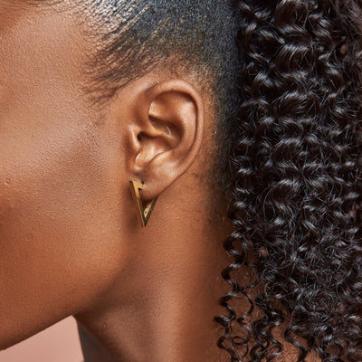 Gold Triangle Earring in Lagos, Nigeria - All Things Chic