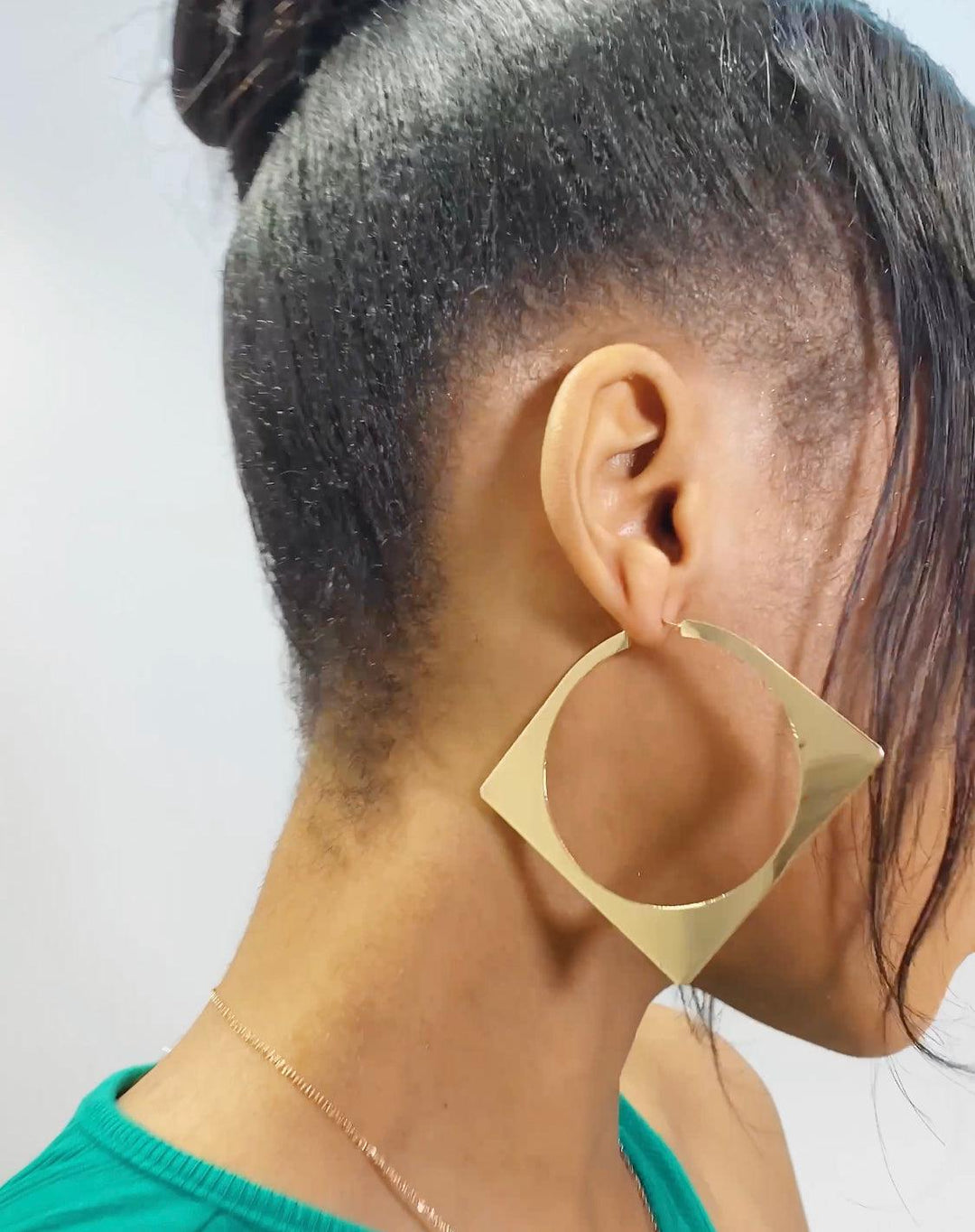 Geometric hoop earring in Lagos, Nigeria - All Things Chic