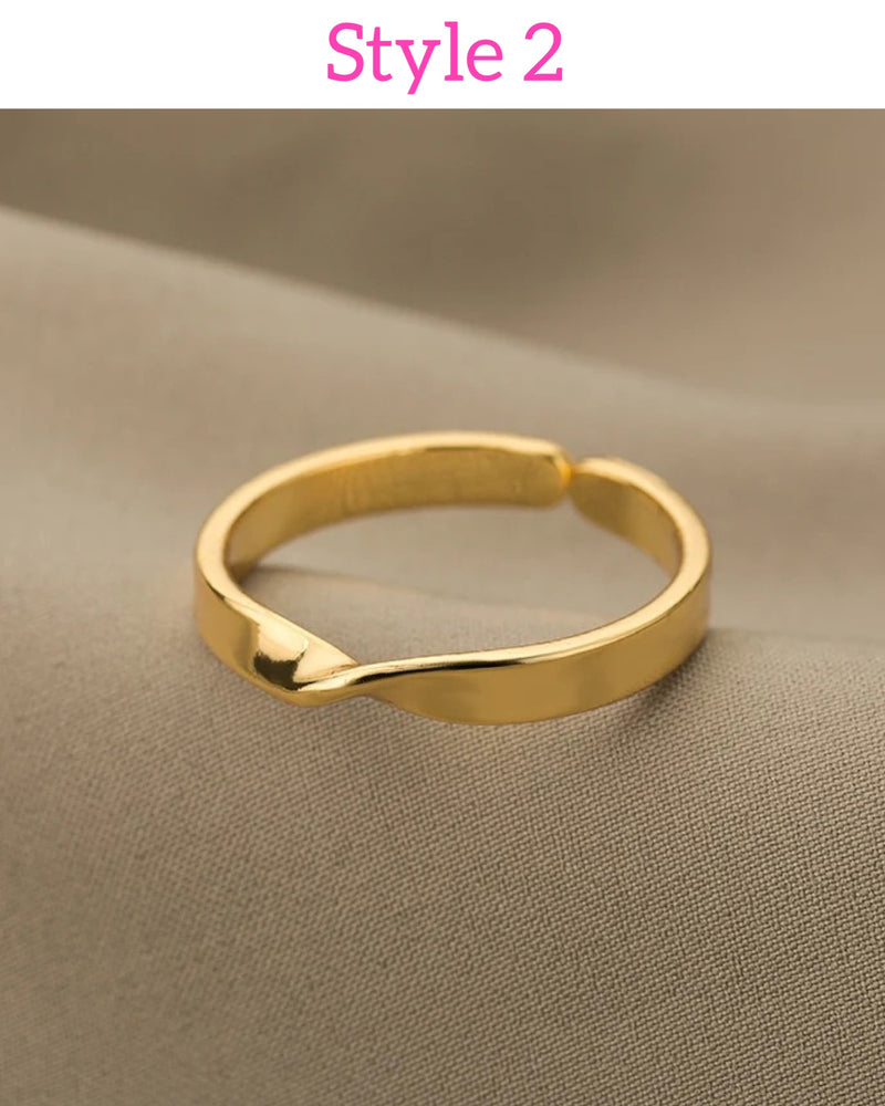 Steel Gold Ring